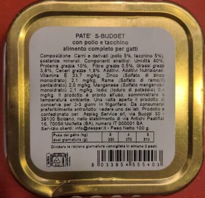 Paté con pollo e tacchino