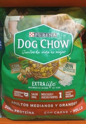 dog chow extra life medianos