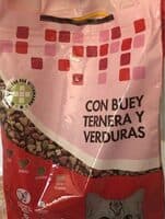 Comida para gatos con buey ternera y verduras