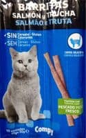 Snack gato barritas de salmón y trucha
