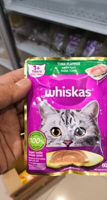 Cat food whiskas pouch tuna 1+