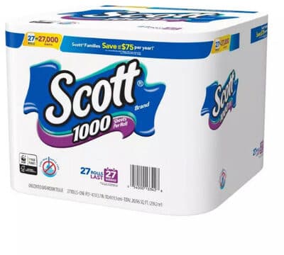 unscented bathroom tissue