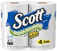 Rapid-dissolving toilet paper