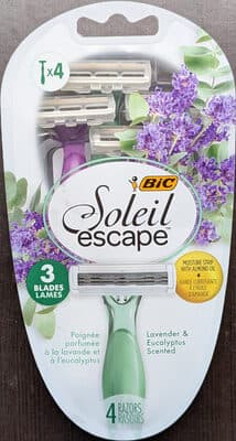 Soleil Escape 3 Blade Razors Lavender & Eucalyptus Scented - 4 ct