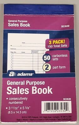 General Purpose Sales Book