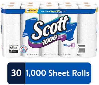 1000 sheets - 30 rolls