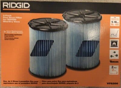 2-Pack Fine Dust Filters for RIDGID Wet/Dry Vacs