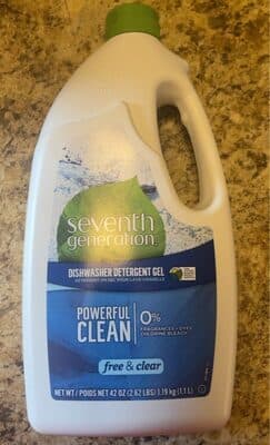 Seventh Generation, Dishwasher Detergent Gel, Free & Clear
