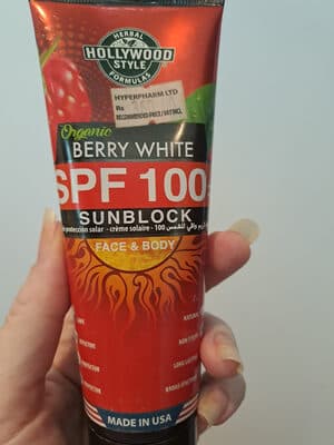 Organic Berry White SPF 100 Sunblock