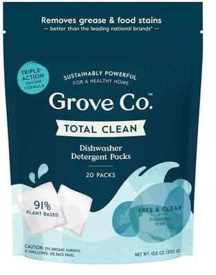 Total Clean Dishwasher Detergent Packs - Free & Clear