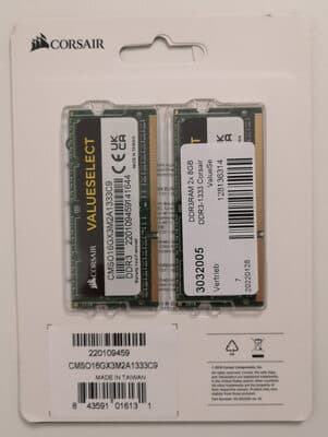 ValueSelect DDR3 2x 8GB 1333 MHz