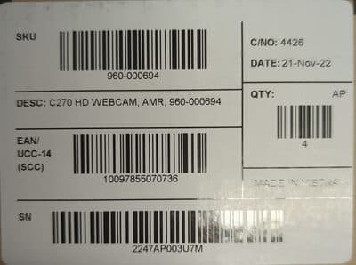 C270 HD Webcam