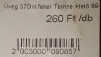 Befőttes üveg bevonatos alumínium tetővel 370 ml