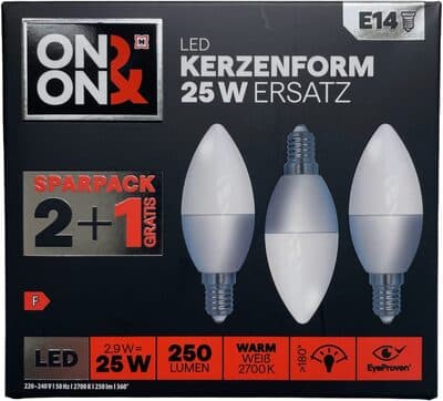 LED E14 Kerzenform 25W