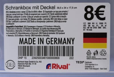Schrankbox mit Deckel 39,5 x 43 x 17,5 cm