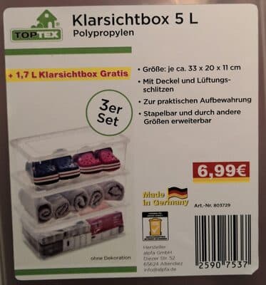 Klarsichtbox 5 L