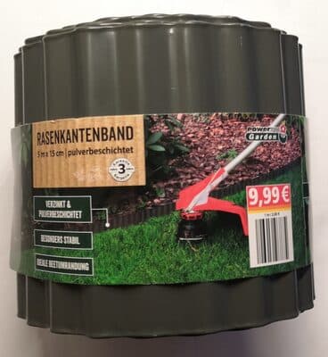 Rasenkantenband, pulverbeschichtet, 5 m x 15 cm