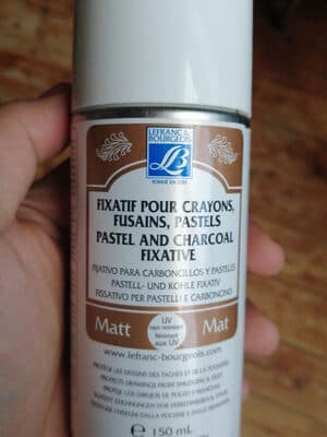 Fixatif pour crayons, fusain, pastels