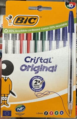 Cristal Original 1.0mm 4 bleus, 2 verts, 2 rouges, 2 noirs