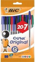 Assortiment de 27 stylos bic cristal original