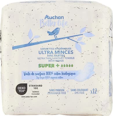 Serviette Ultra Mince avec ailettes Super+