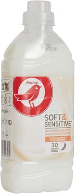 Auchan adoucissant liquide peaux sensibles 30 doses 750ml
