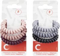 3 élastiques cheveux - téléphone