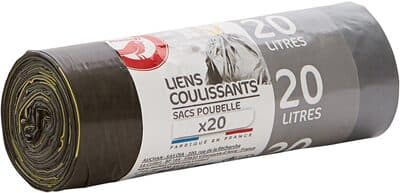 Auchan sacs poubelles avec cordon 20l 20pcs