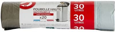Sacs poubelle haute liens coulissants 30 litres