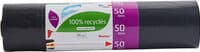 Auchan mieux vivre environnement sac poubelle recycle avec cordon 50l 10pcs