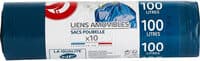Sacs poubelle liens amovibles 100 litres