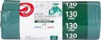 Auchan jardin sac a ordures 130l 8pcs