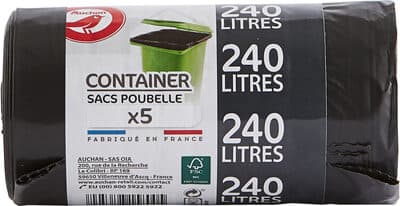Sacs poubelle container 240 litres