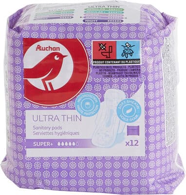 Serviettes hygiéniques ultra mince Super +