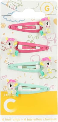 4 barrettes cheveux
