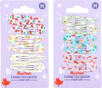 6 barrettes cheveux