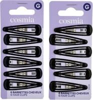 6 barrettes cheveux