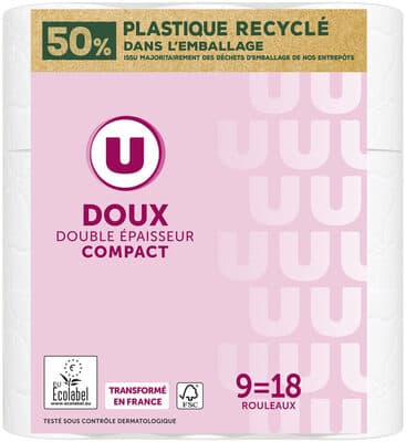 Papier WC doux double épaisseur compact