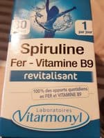 Fer, Vitamine B9 Et Spiruline Vitarmonyl, 30 Gélules,