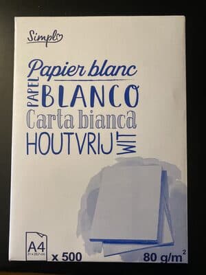 Papier Blanc A4 80g/m^2