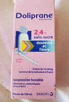 Doliprane paracétamol 2.4% sans sucre