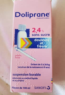 Doliprane paracétamol 2.4% sans sucre