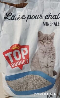 Litière pour chat minérale