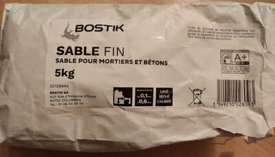 Sable fin pour mortiers et bétons