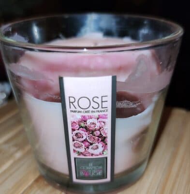 Bougie à la rose