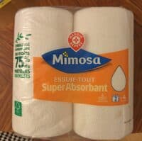 Essuie-tout Blanc, Maxi-rouleaux, Par 2, Marque Mimosa
