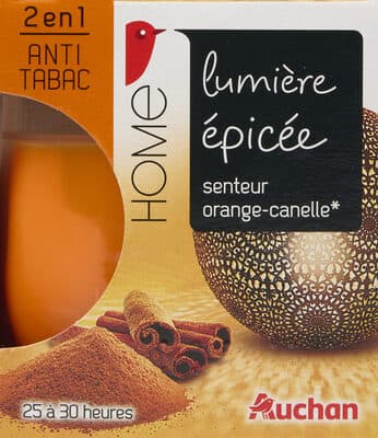 Bougie contenant parfumée orange cannelle