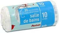 Sacs poubelle salle de bain liens détachables 10l