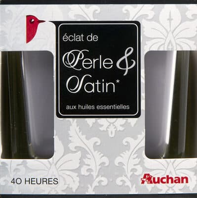 Auchan bougie premium perle et satin x1