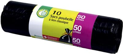 Pouce sacs poubelle 50l x 10